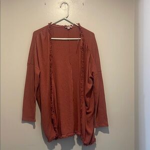Remixmess Bohemian Rust Open Front Cardigan small